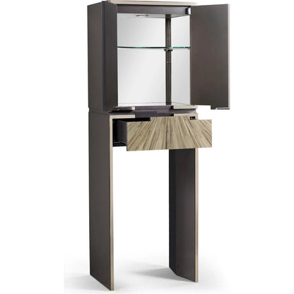 Terra Bar Cabinet by Jonathan Charles in natural straw. Made from main straw in a unique style.