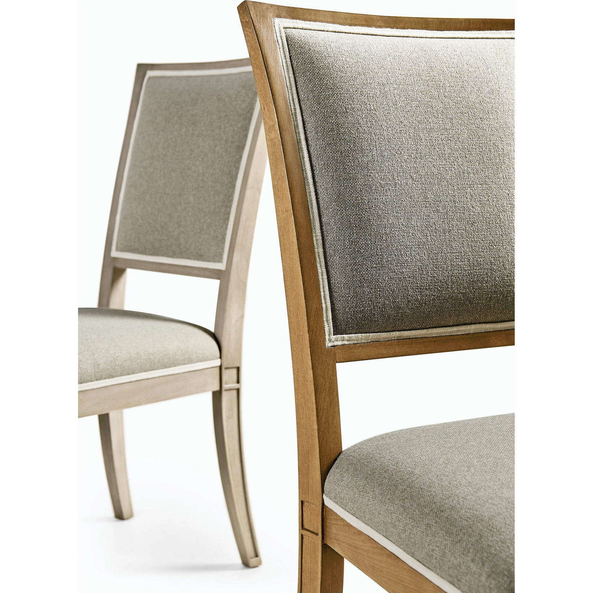 Timeless Flare Uph. Side Chair by Jonathan Charles. Made from beech wood, foam, fabric in a modern style.