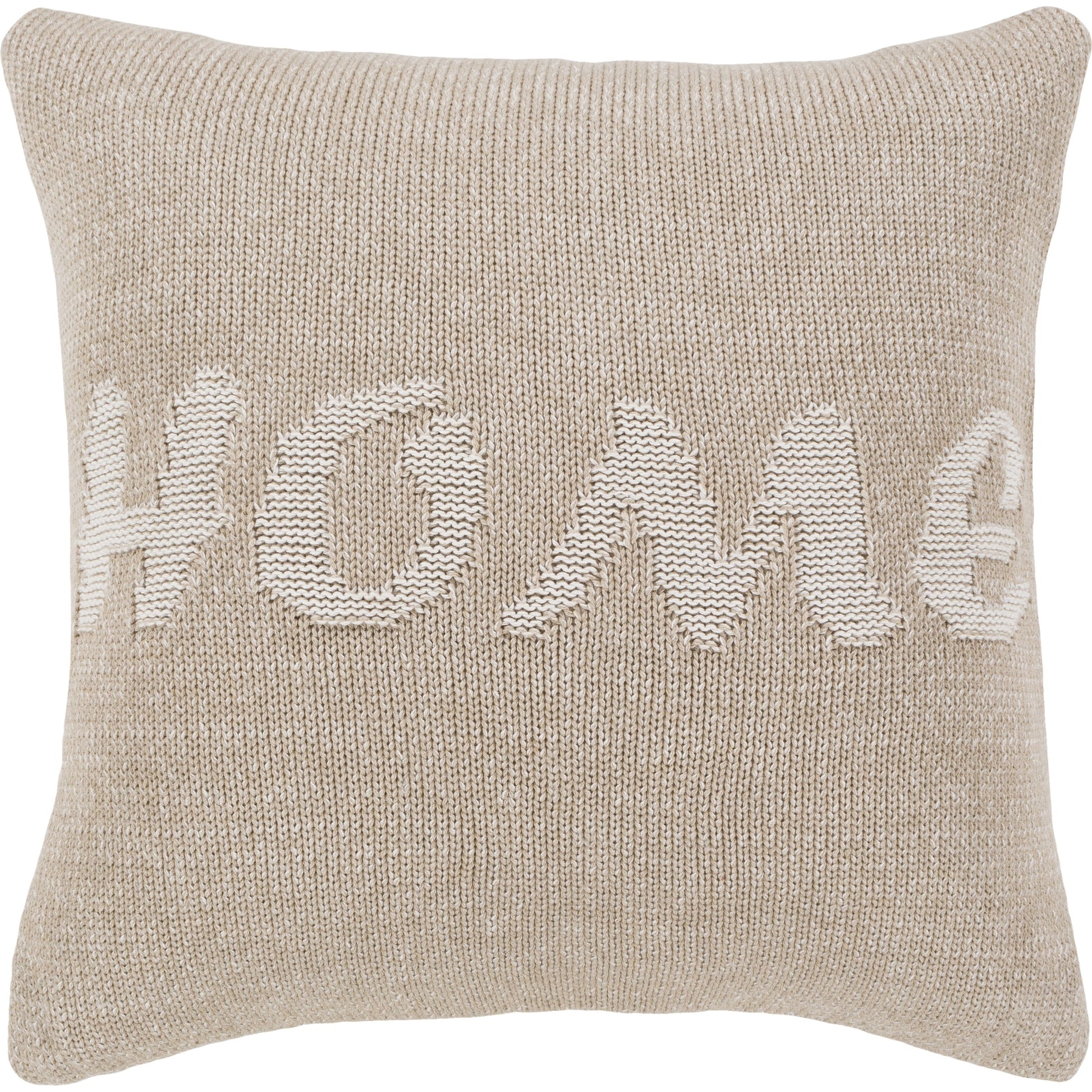 No Place Like Home Pillow - 9242 by Surya in beige, ivory. Made from 100% cotton in a modern style.