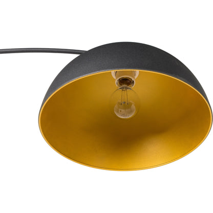 Shiprock Lamp by Surya in black, gold and naturalpainted. Made from shade (outside): metal, shade (inside): metal, body: metal, base: marble in a modern style.