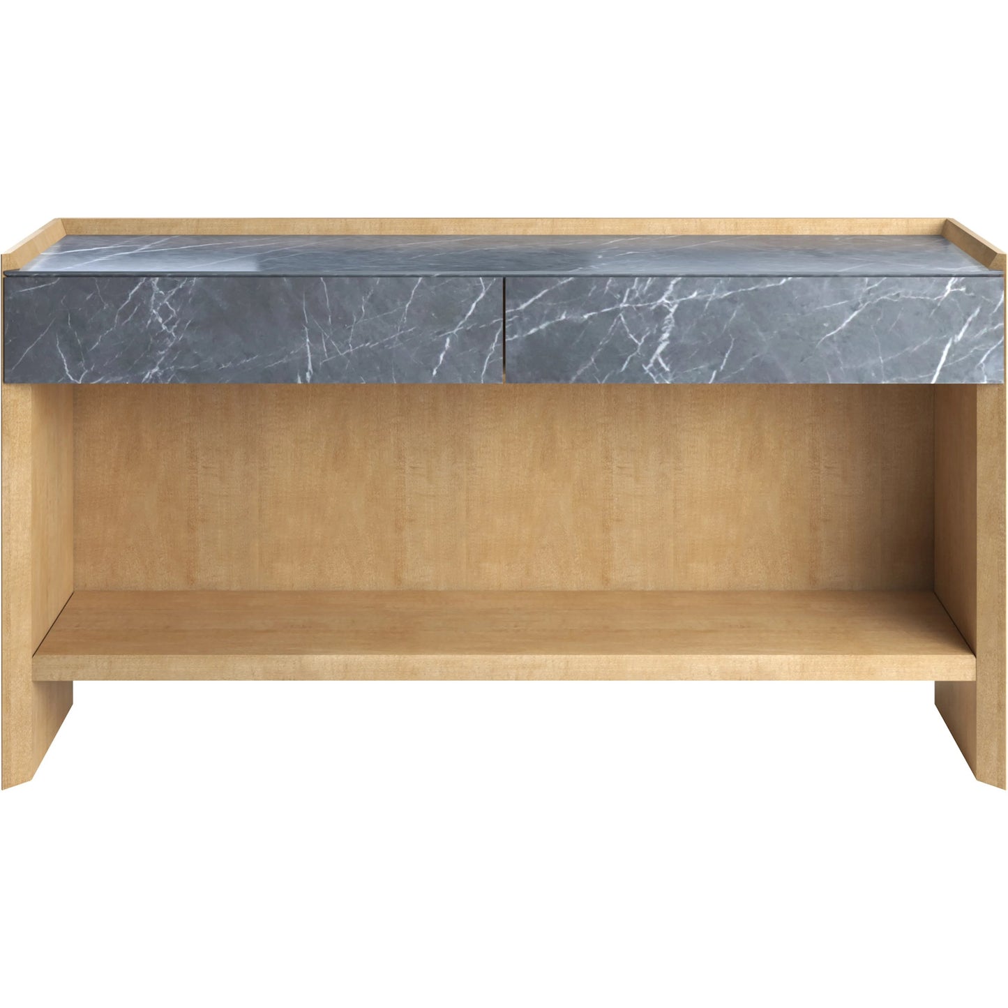 003 SI-2447942 | Additional Silo | Loft Console Table by A.R.T. Furniture in natural maple. Made from poplar, rubberwood, figured maple, marble in a modern style.