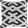 Light Gray, Black / Down Feather / 18" x 18"