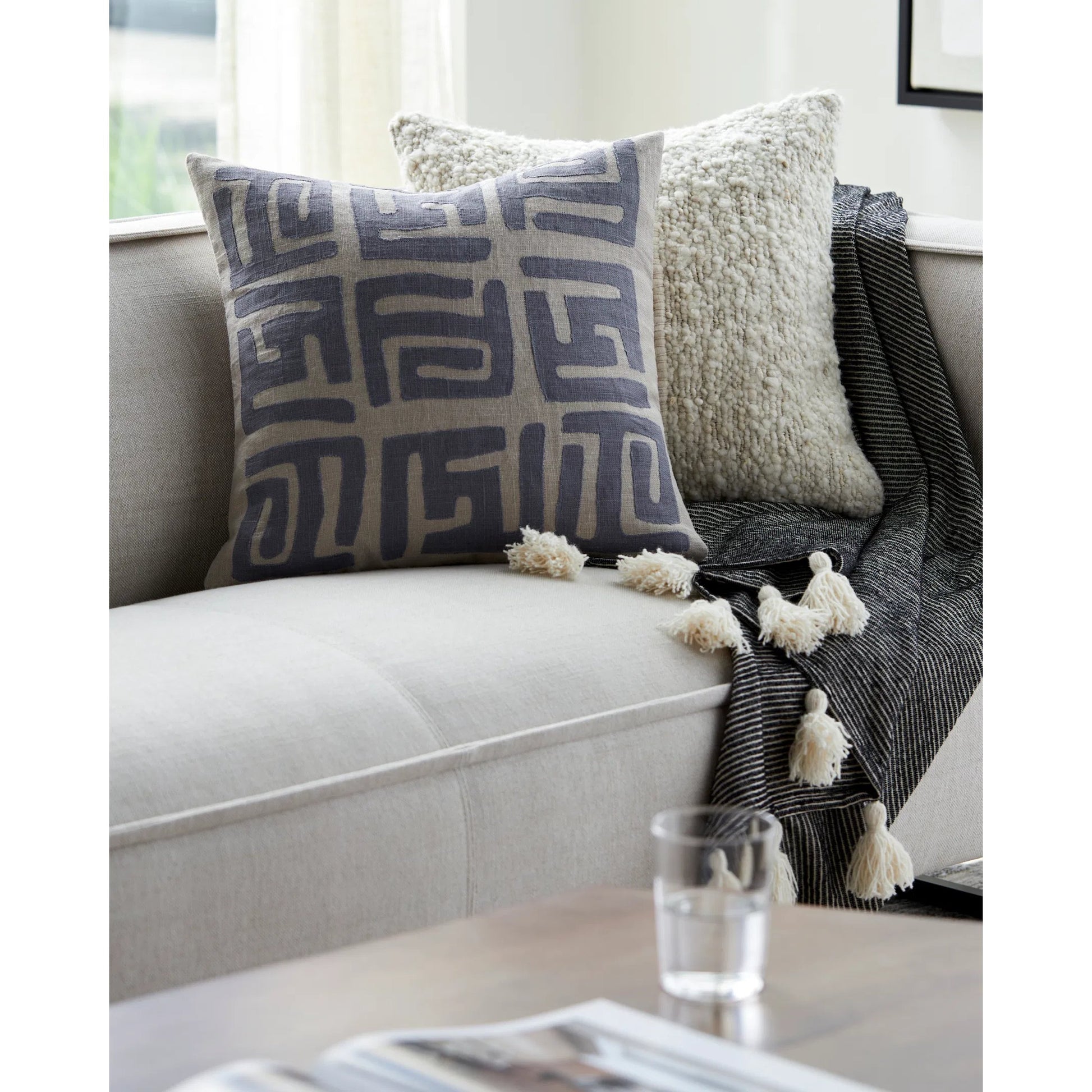 Nairobi Pillow - 21137 by Surya. Made from 100% linen in a modern styl