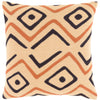 Beige, Rust, Black / Down Feather / 18" x 18"