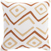 Beige, Rust, Ivory / Down Feather / 18" x 18"