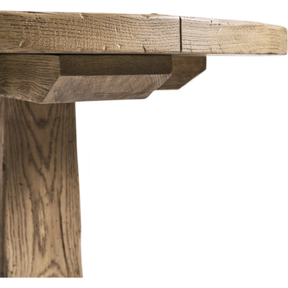 Echo Canyon Round Bar Table by Jonathan Charles in faded oak. Made from main oak in a unique style.