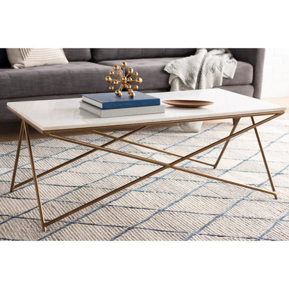 Norah - 24751 by Livabliss in gold, marble. Made from top: marble, base: metal in a modern style.