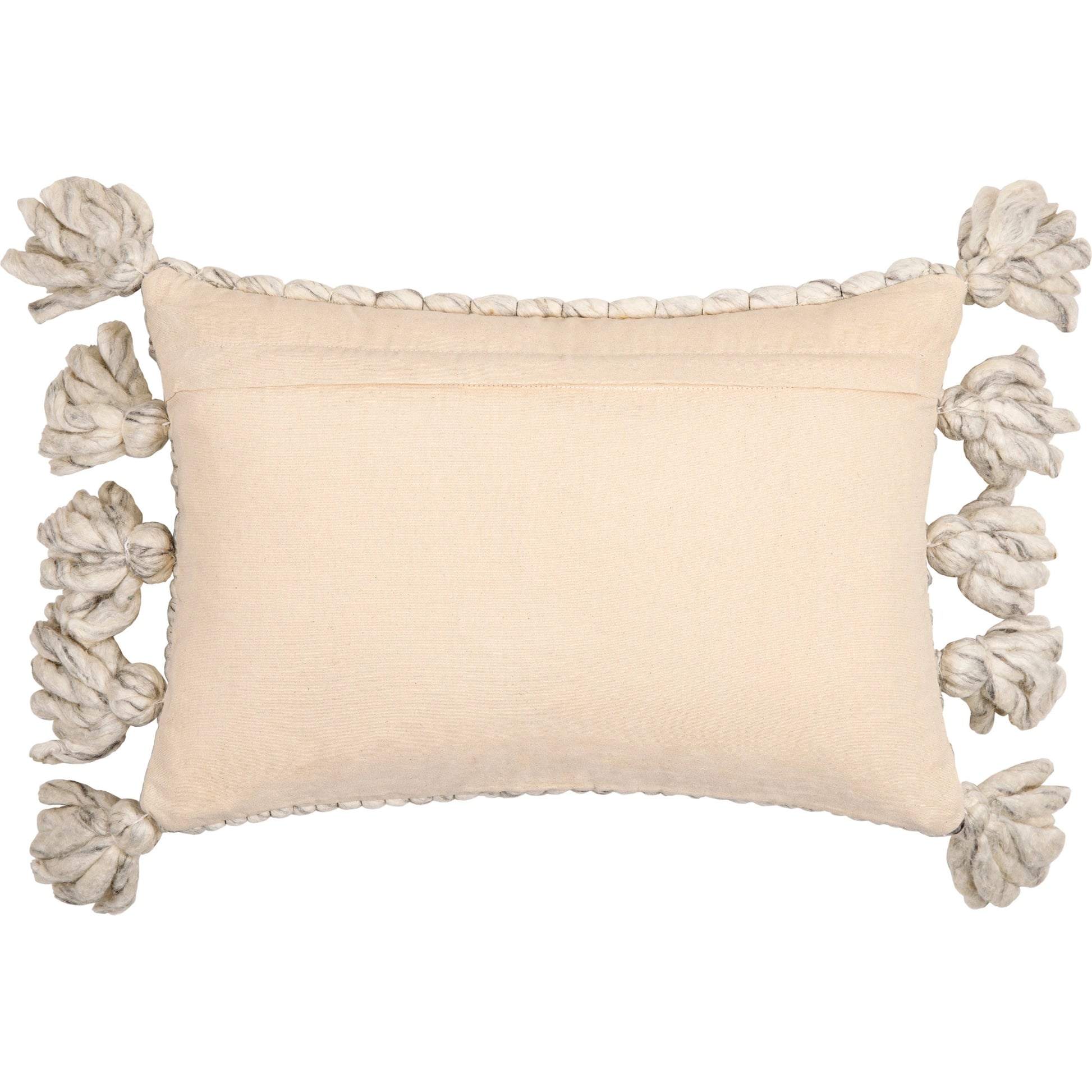 Narvik Pillow - 21037 by Surya in gray, light beige. Made from 100% wool, 100% cotton in a cottage & farmhouse style.