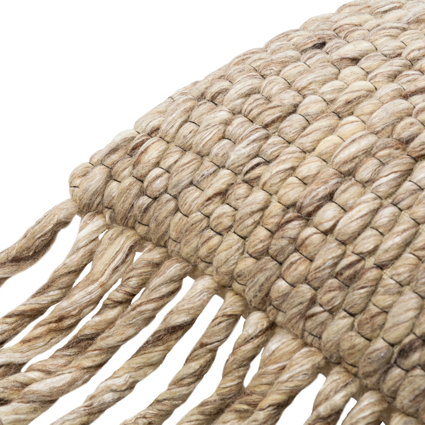 005 SI-1887036,SI-1887037,SI-1887038,SI-1887039,SI-1887040,SI-1887041 | Closeup | Narvik Pillow - 31906 by Surya in brown, light beige, off-white. Made from 100% wool, 100% cotton in a cottage & farmhouse style.