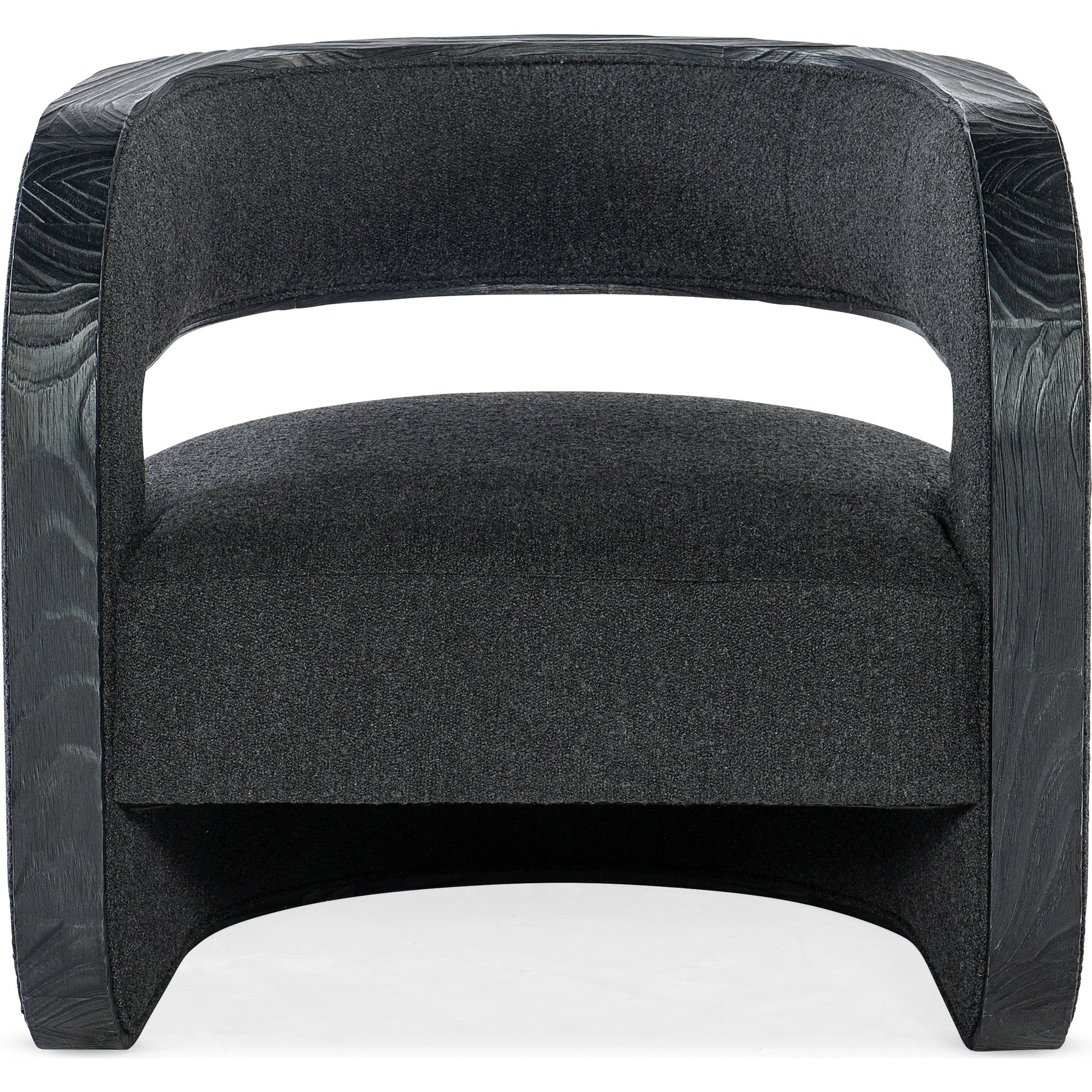 Burke Accent Chair by Hooker Furniture in wolf ebony and charred black. Made from pine veneers, fabric in a modern style.
