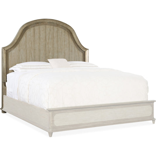 Lauro Panel Headboard by Hooker Furniture in sorrento. Made from oak veneers, aluminum sheet with handpainting in a coastal style.