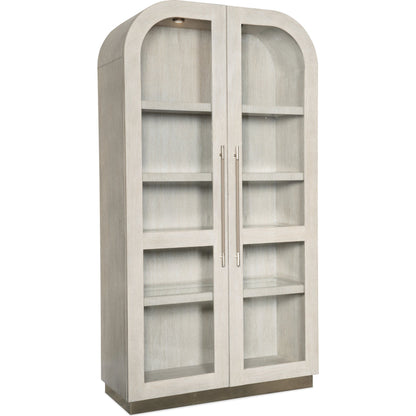 Modern Mood Display Cabinet by Hooker Furniture. Made from oak veneers, metal, glass in a modern style.
