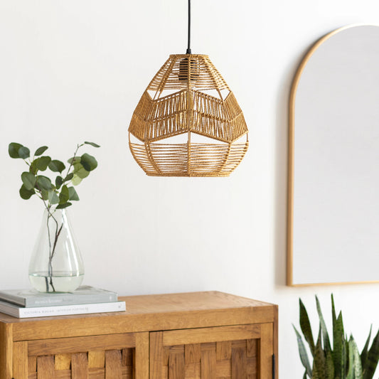 Nosse - 32440 by Livabliss in tan. Made from shade (outside): paper, fixture: paper, canopy: metal in a coastal style.
