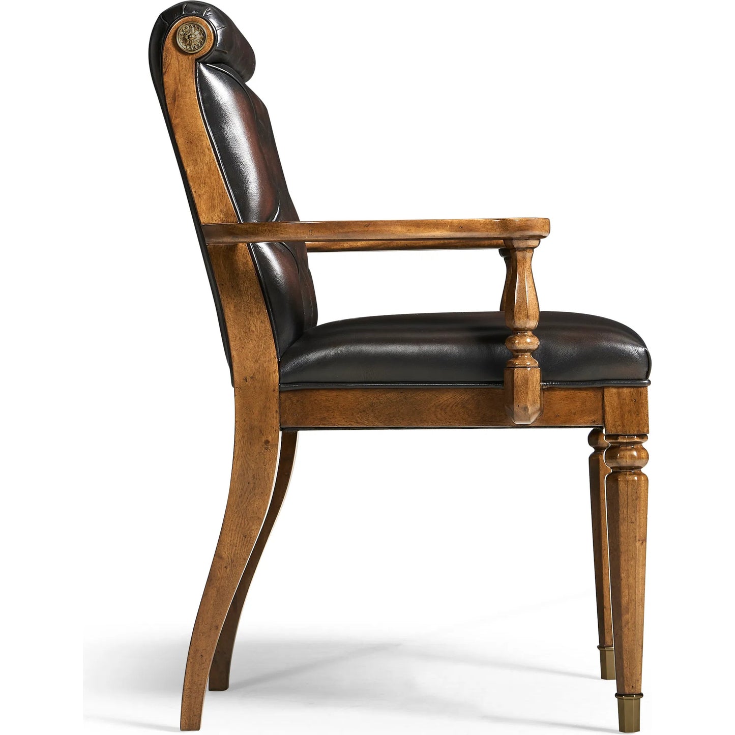 004 SI-2446829 | Additional Silo | Viceroy Arm Chair by Jonathan Charles in viceroy brown santos. Made from local mahogany, leather, brass in a unique style.