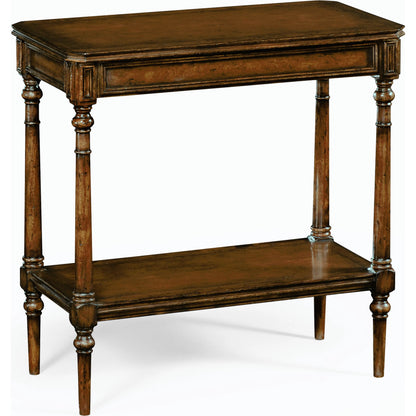 Country Farmhouse Walnut Side Table by Jonathan Charles in brown and medium walnut. Made from acacia in a traditional style.