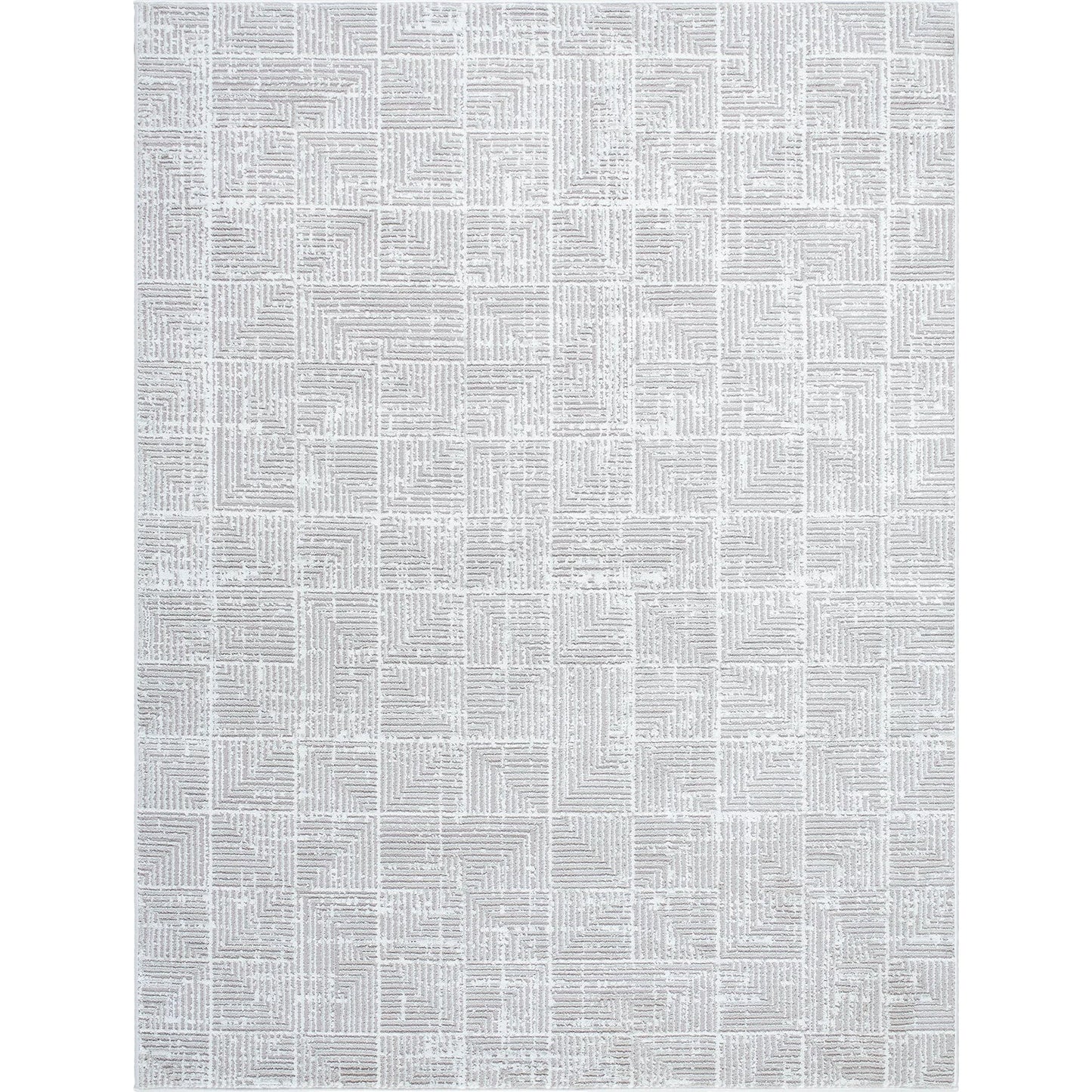 001 SI-2132626 | Primary Silo | Nesta NST-2302 Rug by Livabliss in light beige, ivory. Made from face: 100% polyester, warp: 100% recycled pet yarn in a unique style.