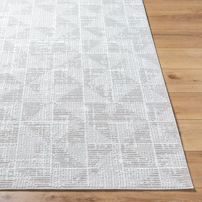 Nesta NST-2302 Rug by Livabliss in light beige, ivory. Made from face: 100% polyester, warp: 100% recycled pet yarn in a unique style.