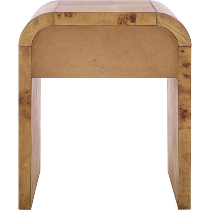 Clark 1 Drawer Nightstand by HedgeApple Essentials in natural. Made from wood, mdf, veneer, burlwood in a transitional style.