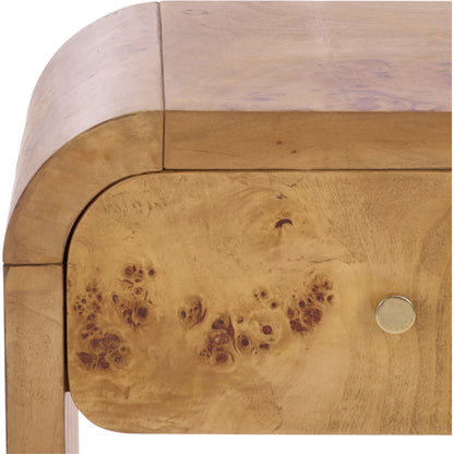 Clark 1 Drawer Nightstand by HedgeApple Essentials in natural. Made from wood, mdf, veneer, burlwood in a transitional style.