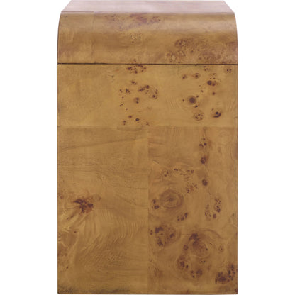Clark 1 Drawer Nightstand by HedgeApple Essentials in natural. Made from wood, mdf, veneer, burlwood in a transitional style.