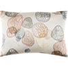 Cream, Butter, Dark Green, Blush, Aqua, Tan / Down Feather / 19" x 13"