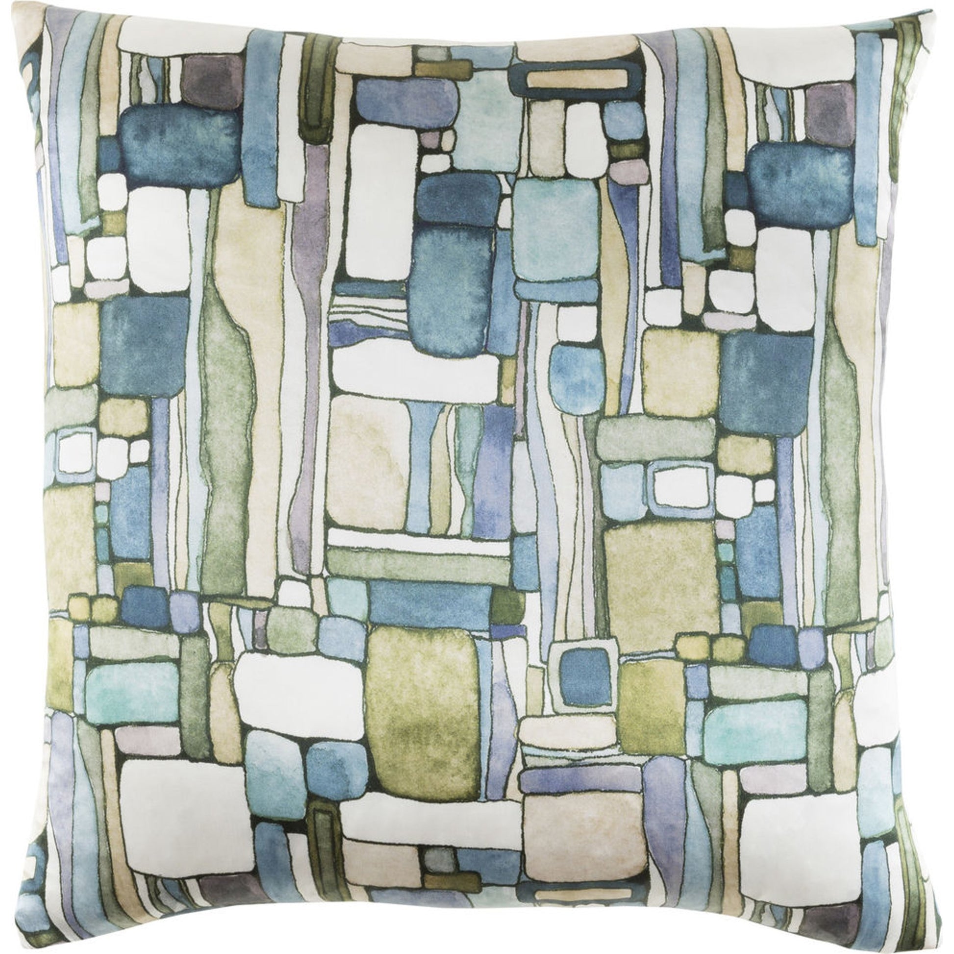 Natural Affinity Pillow - 33544 by Surya. Made from front: 100% silk, back: 100% silk in a coastal style.