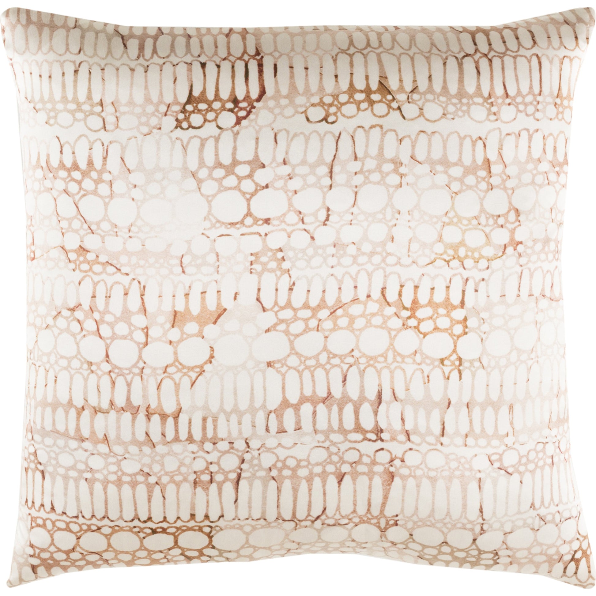 Natural Affinity Pillow - 33375 by Surya in beige, olive, brown, light beige. Made from front: 100% silk, back: 100% silk in a modern style.
