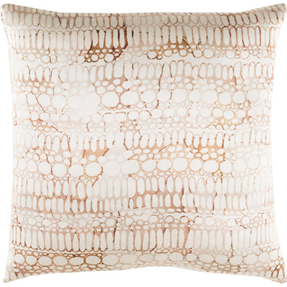 Natural Affinity Pillow - 33375 by Surya in beige, olive, brown, light beige. Made from front: 100% silk, back: 100% silk in a modern style.