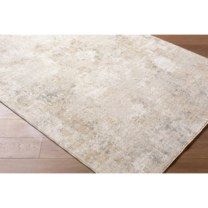 Nathan NTH-2303 Rug by Livabliss in cream, light brown, light beige, medium gray. Made from polyester in a unique style.