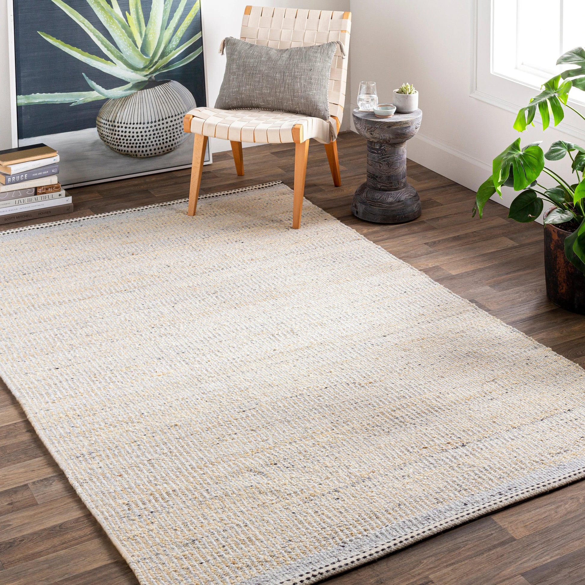 Nottingham Rug - 29247 by Livabliss. Made from 50% jute, 50% wool in a unique style.