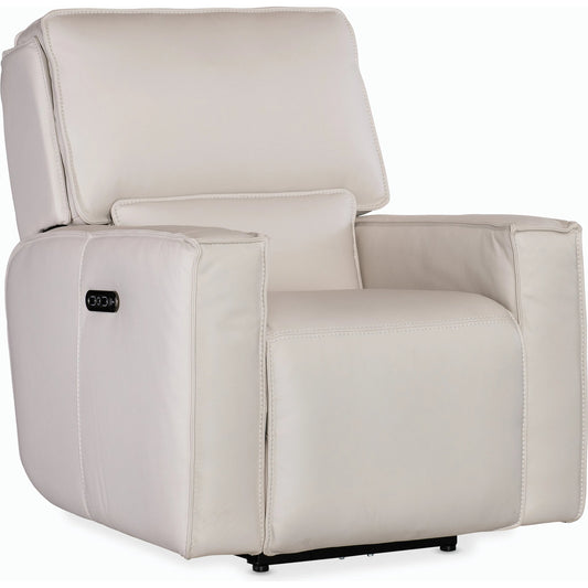 Miles Zero Gravity Power Recliner w/ Power Headrest by Hooker Furniture. Made from leather in a modern style.