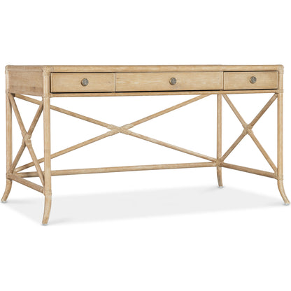 Retreat Pole Rattan Writing Desk by Hooker Furniture. Made from oak, maple veneers, rope in a cottage & farmhouse style.