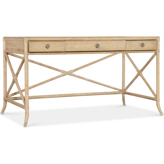 Retreat Pole Rattan Writing Desk by Hooker Furniture. Made from oak, maple veneers, rope in a cottage & farmhouse style.