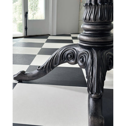 Charleston Bistro Table by Hooker Furniture in garden gate black. Made from resin with veneered carrara stone in a modern style.