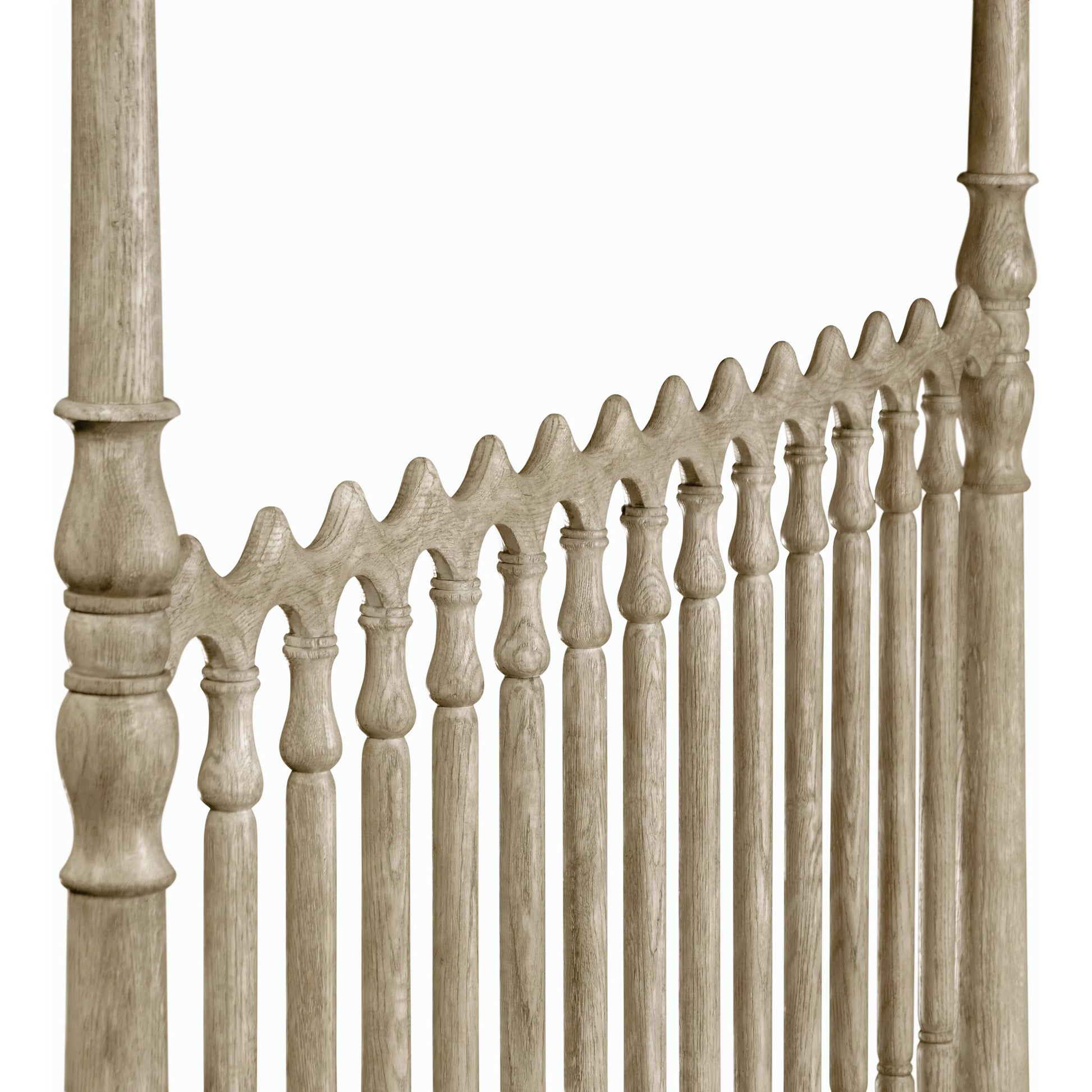 William Yeoward Morris King Bed by Jonathan Charles in grey and greyed oak. Made from oak in a cottage & farmhouse style.