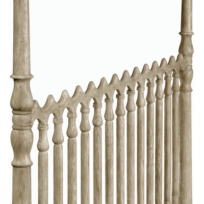 William Yeoward Morris King Bed by Jonathan Charles in grey and greyed oak. Made from oak in a cottage & farmhouse style.