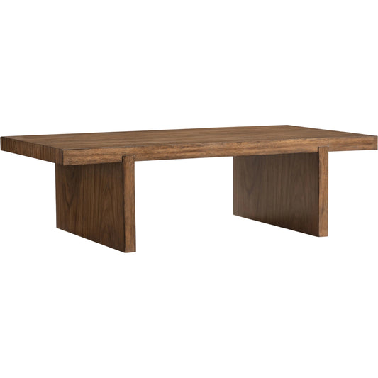 Loft Tomas Cocktail Table by Bernhardt in brown. Made from wood in a unique style.