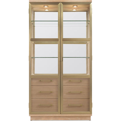 Banyon Bay Display Cabinet by Hooker Furniture in light wood. Made from unique in a transitional style.