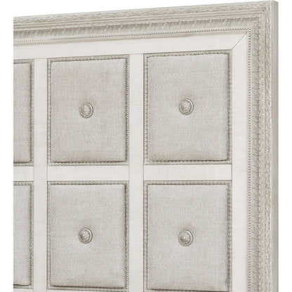 Camila Bed by Pulaski Furniture in semi-transparent creamy white. Made from ash veneers in a modern style.