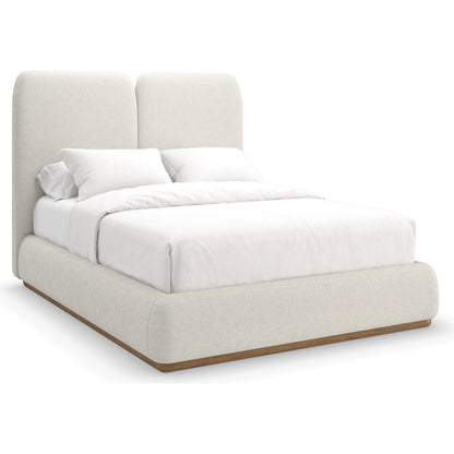 Malta Upholstered Bed by Caracole in toasted pecan. Made from asian hardwood, birch in a transitional style.