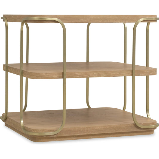 Banyon Bay End Table by Hooker Furniture in light wood. Made from unique in a unique style.