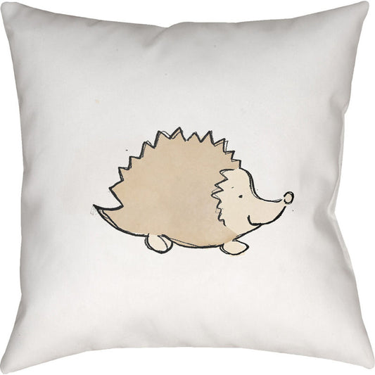 Nursery Indoor/Outdoor Pillow by Livabliss in brown, white. Made from front: 100% polyester, back: 100% polyester in a modern style.
