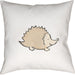 Nursery Indoor/Outdoor Pillow by Livabliss in brown, white. Made from front: 100% polyester, back: 100% polyester in a modern style.