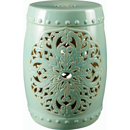 Nusrat Indoor/Outdoor End Table by Surya in glazedglazed. Made from ceramic in a modern style.