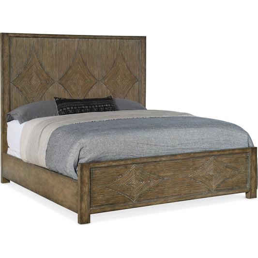 Sundance Bed by Hooker Furniture in cliffside. Made from pecan veneers, resin in a traditional style.
