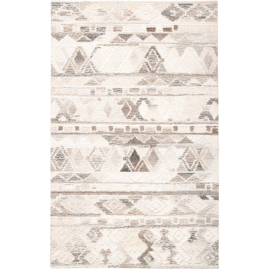 Asher Gradient Diamond Wool Rug - 8770F by Feizy in ivory, brown. Made from wool, viscose in a unique style.