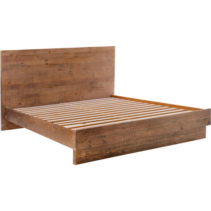 Nevada Bed by LH Imports in dark driftwood. Made from reclaimed pine, plywood in a modern style.
