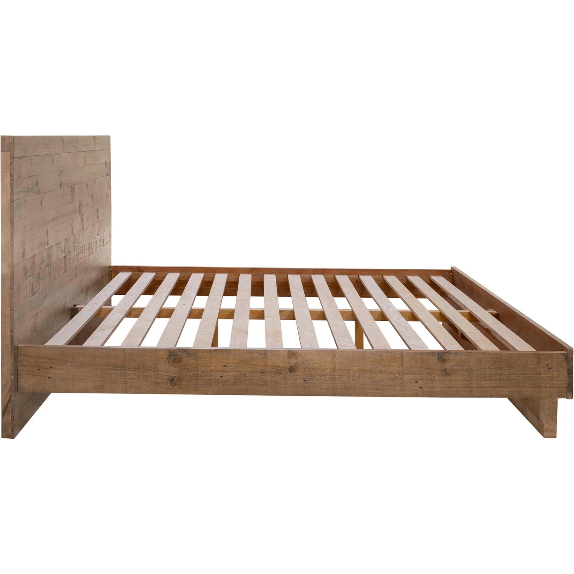 Nevada Bed by LH Imports in dark driftwood. Made from reclaimed pine, plywood in a modern style.