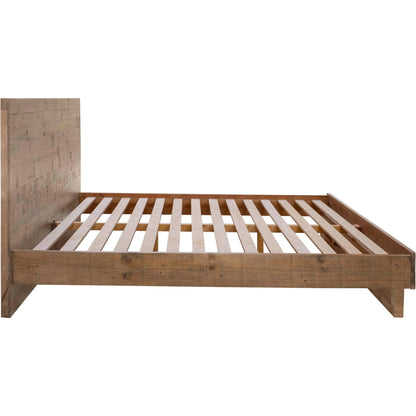 Nevada Bed by LH Imports in dark driftwood. Made from reclaimed pine, plywood in a modern style.