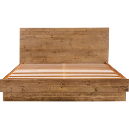 Nevada Bed by LH Imports in dark driftwood. Made from reclaimed pine, plywood in a modern style.